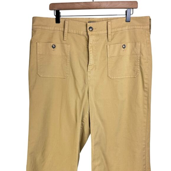 J. Crew Sailor Slim Wide Leg Chino Pants Honey Brown Cropped Academia Workwear - Picture 5 of 10